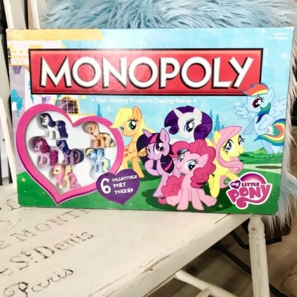 Monopoly, My Little Pony, 2013, Board Game, 6‎ Ponies, COMPLETE, Good Condition